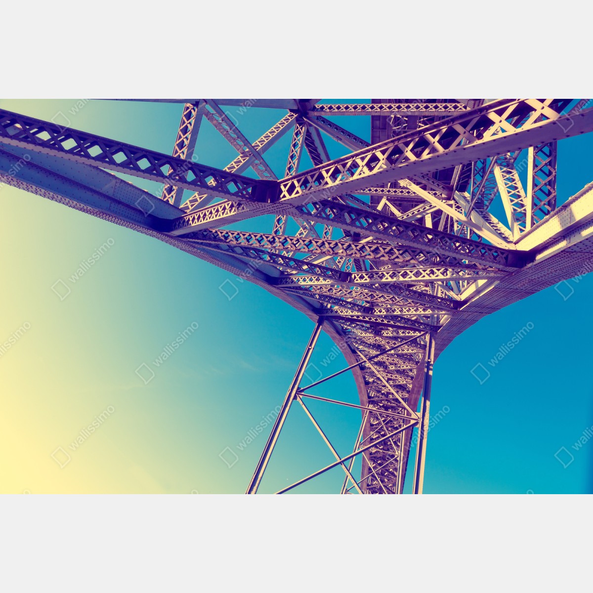 Schrankaufkleber abstrakte stahlbrücke in perspektive – Wallnifity® Schrankaufkleber abstrakte stahlbrücke in perspektive – Wallnifity®