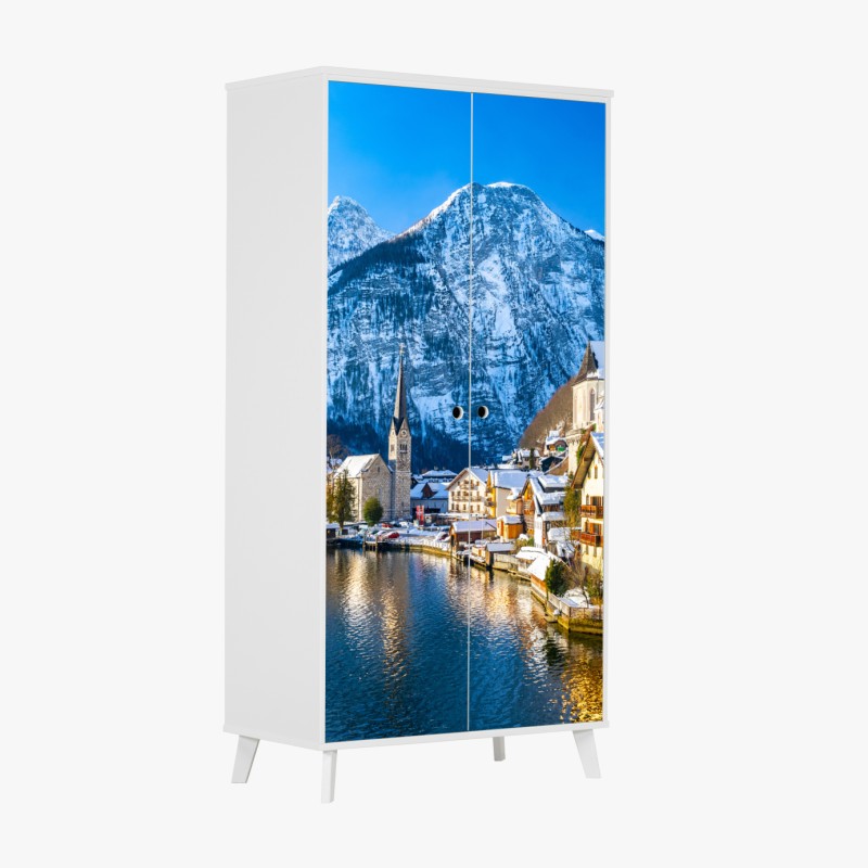 Schrankaufkleber schwarzer marmor mit adern – Wallnifity®