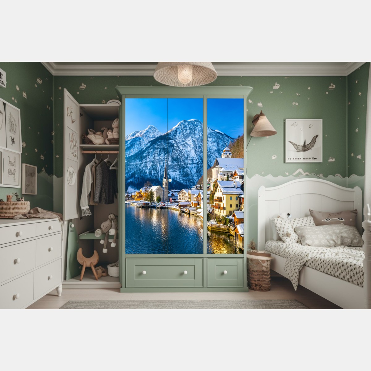 Schrankaufkleber winterruhe in Hallstatt — alpendorf am see – Wallnifity® Schrankaufkleber winterruhe in Hallstatt — alpendorf am see – Wallnifity®