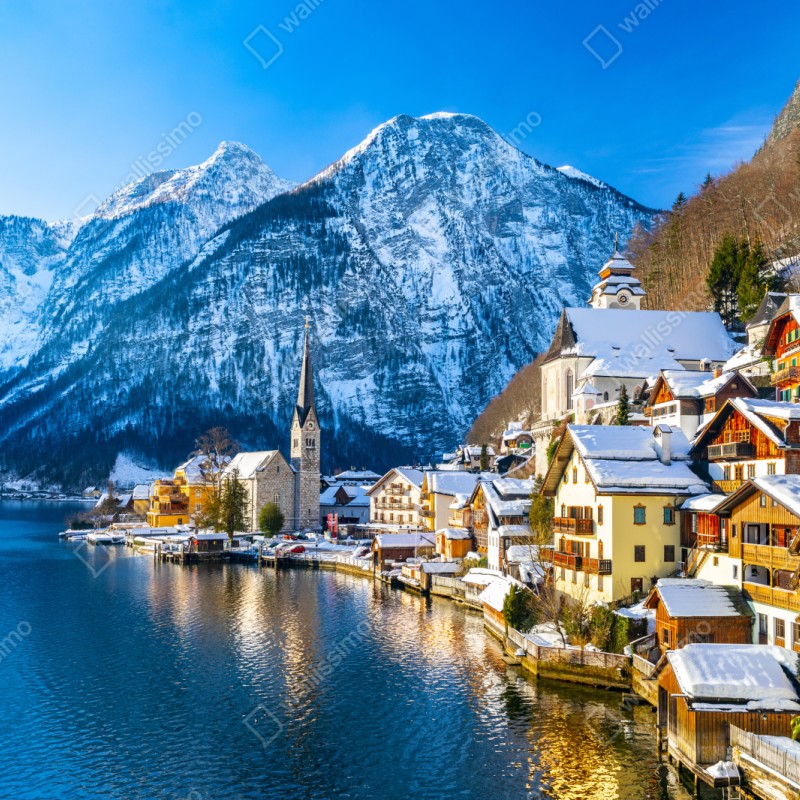 Schrankaufkleber winterruhe in Hallstatt — alpendorf am see – Wallnifity® Schrankaufkleber winterruhe in Hallstatt — alpendorf am see – Wallnifity®