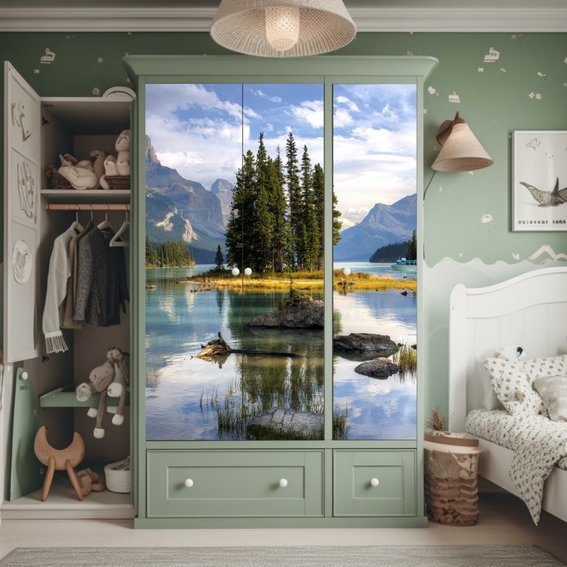 Schrankaufkleber monochromes zellmuster – Wallnifity®