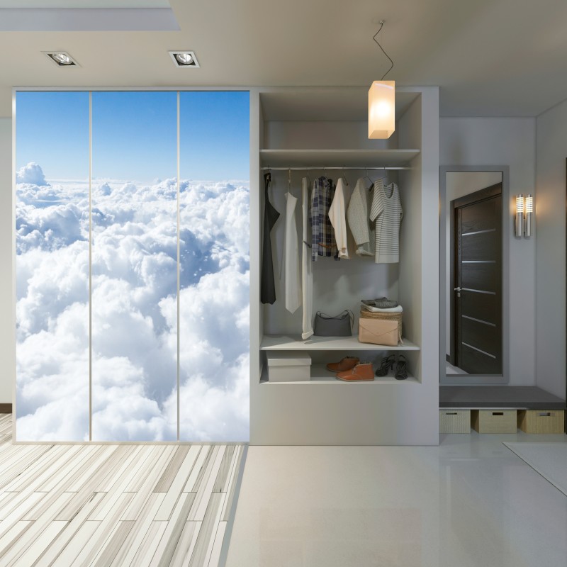 Schrankaufkleber ruhige wolkenlandschaft aus der luft – Wallnifity® Schrankaufkleber ruhige wolkenlandschaft aus der luft – Wallnifity®