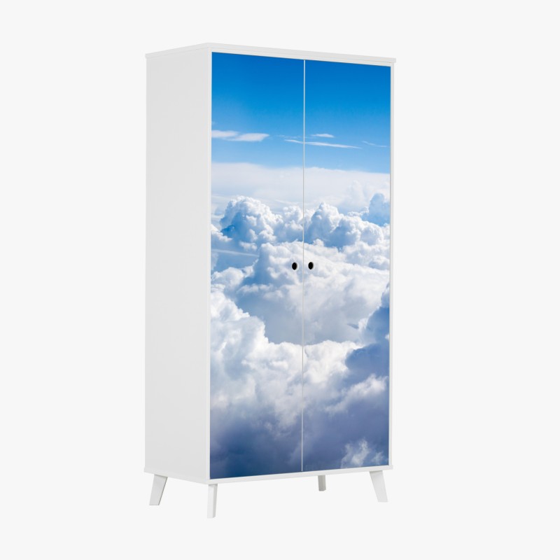 Schrankaufkleber dramatische graue wolkenlandschaft – Wallnifity®