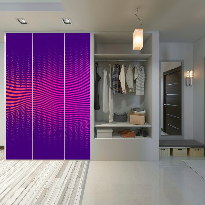 Schrankaufkleber leuchtendes verlauf-wellenmuster – Wallnifity® Schrankaufkleber leuchtendes verlauf-wellenmuster – Wallnifity®