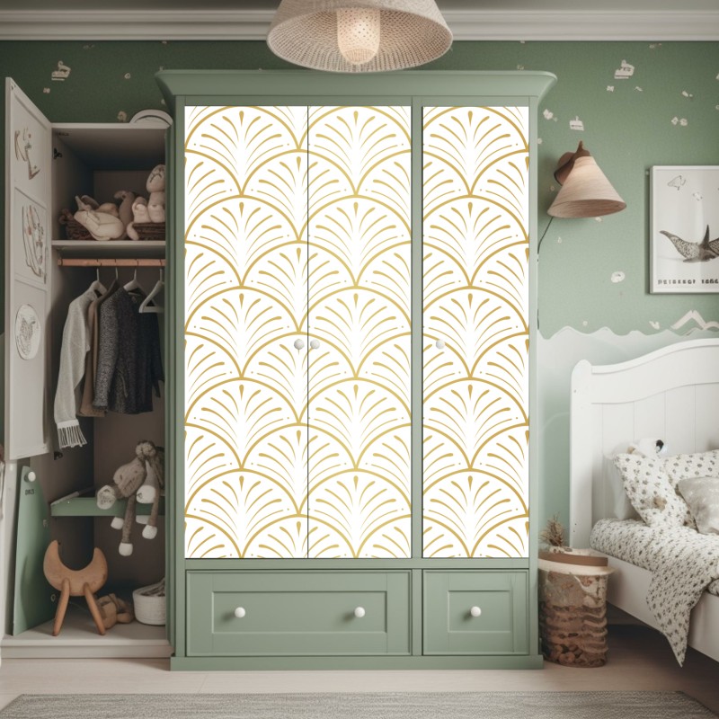 Schrankaufkleber schwarzer marmor mit goldenen adern – Wallnifity®