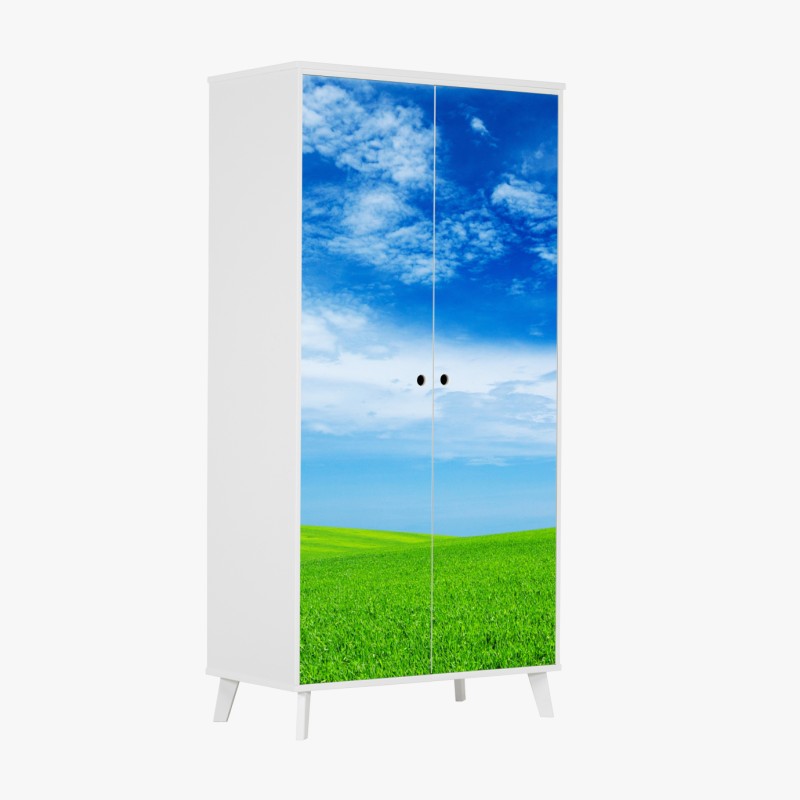 Schrankaufkleber elegantes beiges damastmuster – Wallnifity®