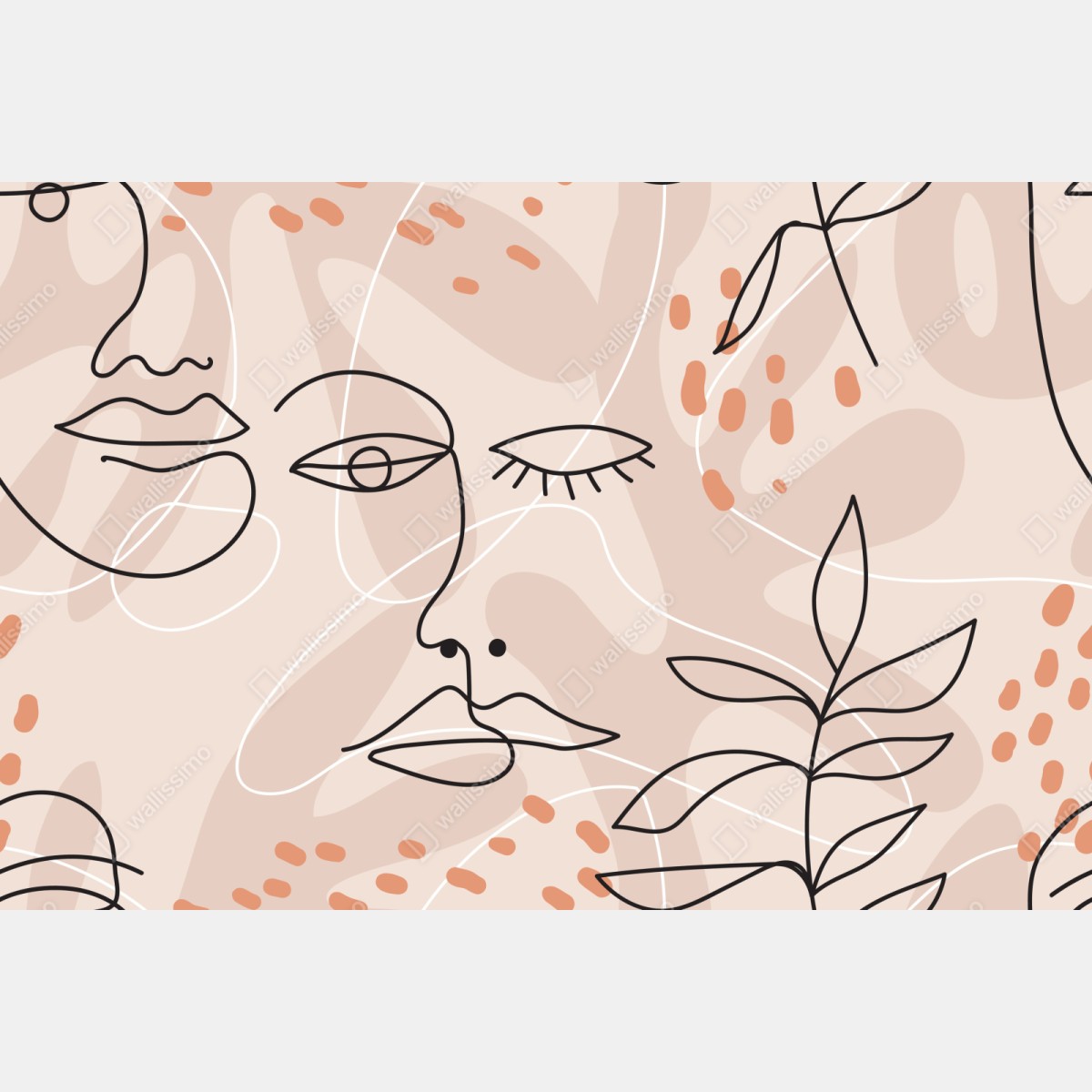 Schrankaufkleber pastell linienzeichnungen gesichter – Wallnifity® Schrankaufkleber pastell linienzeichnungen gesichter – Wallnifity®