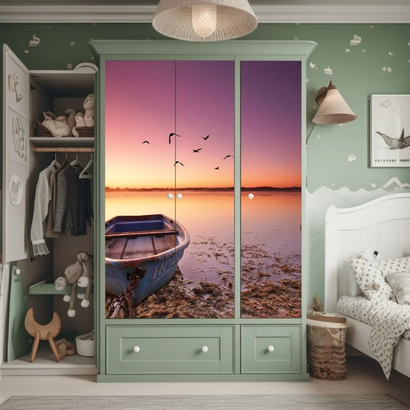 Schrankaufkleber vintage wüstenstraße, Death Valley – Wallnifity®