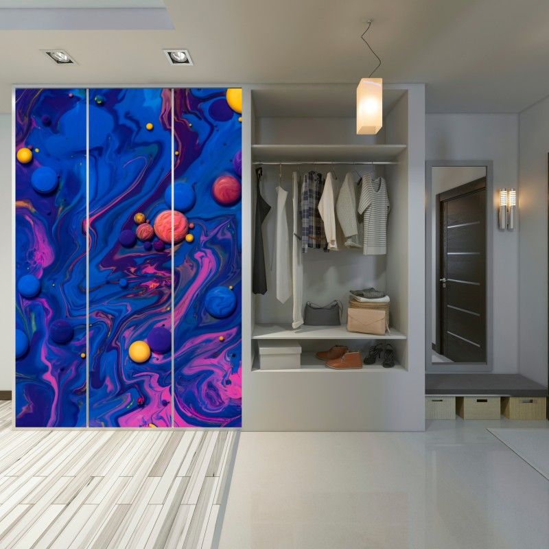 Schrankaufkleber lebendige kosmische farbwirbel – Wallnifity® Schrankaufkleber lebendige kosmische farbwirbel – Wallnifity®