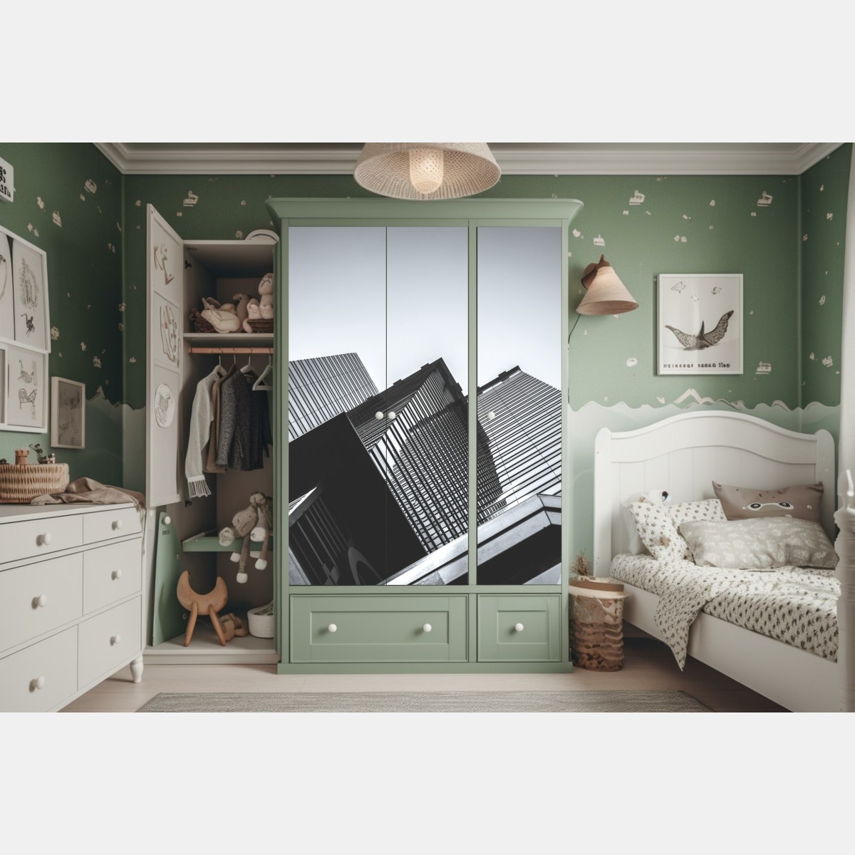 Schrankaufkleber Hongkong hochhaus perspektive – Wallnifity® Schrankaufkleber Hongkong hochhaus perspektive – Wallnifity®