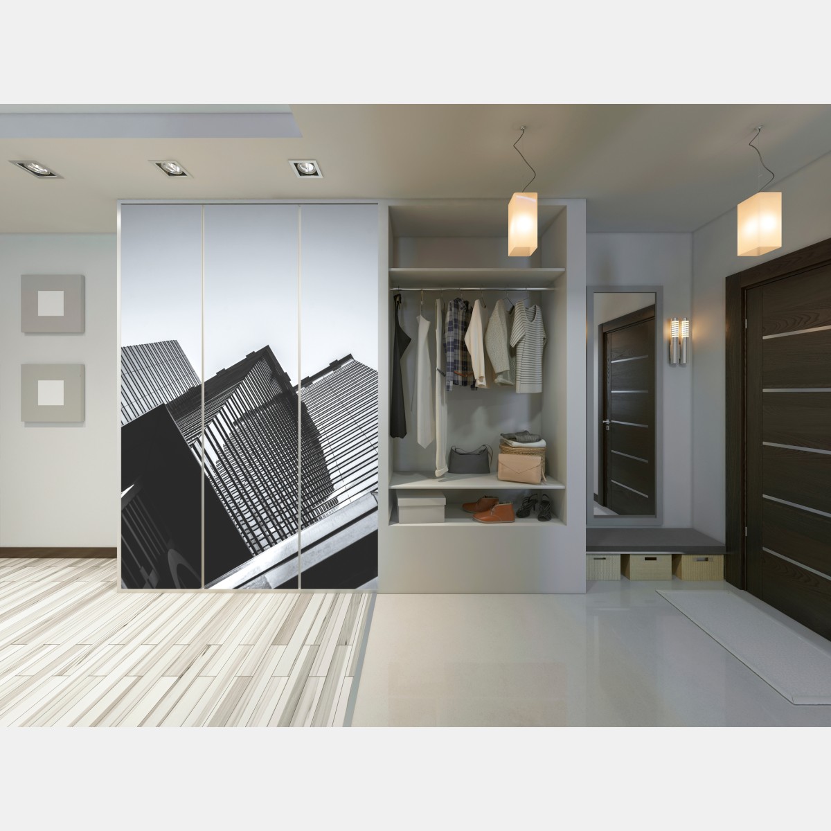 Schrankaufkleber Hongkong hochhaus perspektive – Wallnifity® Schrankaufkleber Hongkong hochhaus perspektive – Wallnifity®