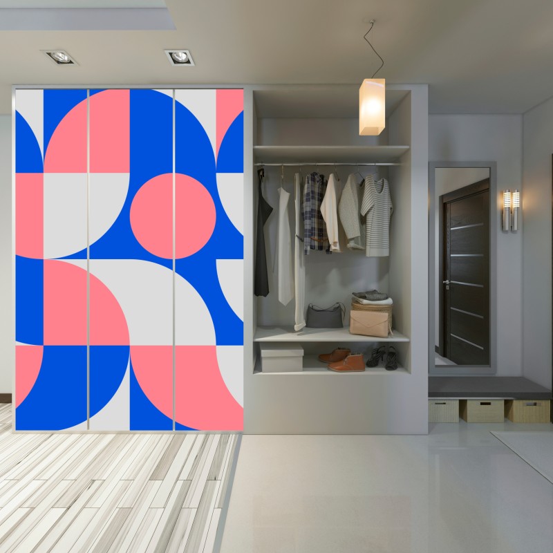 Schrankaufkleber skandinavische geometrische komposition – Wallnifity® Schrankaufkleber skandinavische geometrische komposition – Wallnifity®