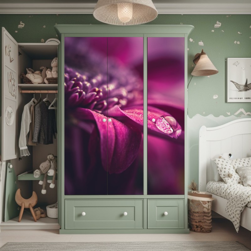 Schrankaufkleber ruhevoller lotus in graustufen – Wallnifity®