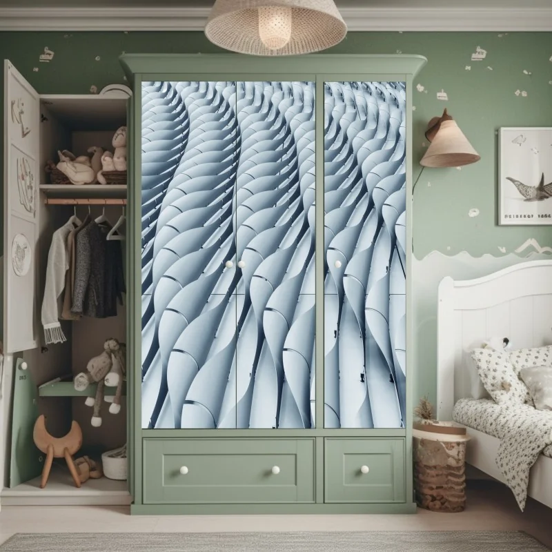 Schrankaufkleber abstraktes architektonisches fasadenmuster – Wallnifity® Schrankaufkleber abstraktes architektonisches fasadenmuster – Wallnifity®