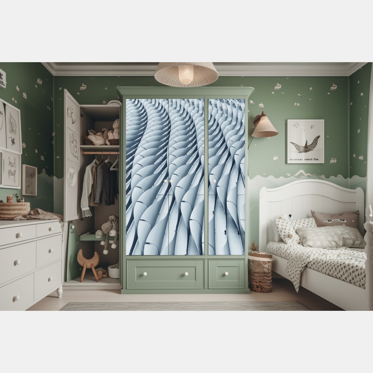 Schrankaufkleber abstraktes architektonisches fasadenmuster – Wallnifity® Schrankaufkleber abstraktes architektonisches fasadenmuster – Wallnifity®