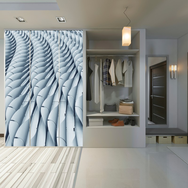 Schrankaufkleber abstraktes architektonisches fasadenmuster – Wallnifity® Schrankaufkleber abstraktes architektonisches fasadenmuster – Wallnifity®