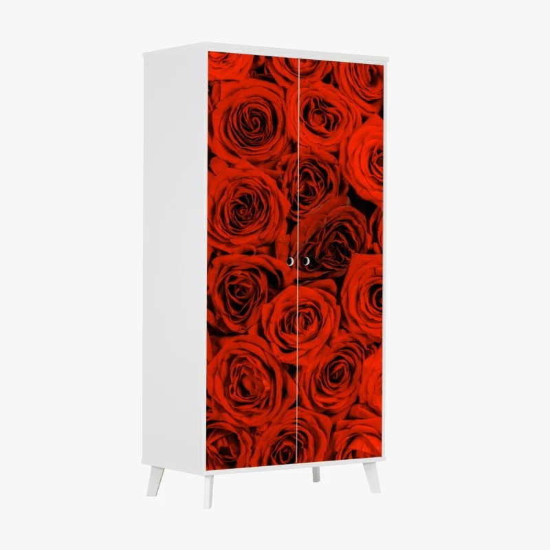 Schrankaufkleber prächtiger strauß roter rosen – Wallnifity® Schrankaufkleber prächtiger strauß roter rosen – Wallnifity®