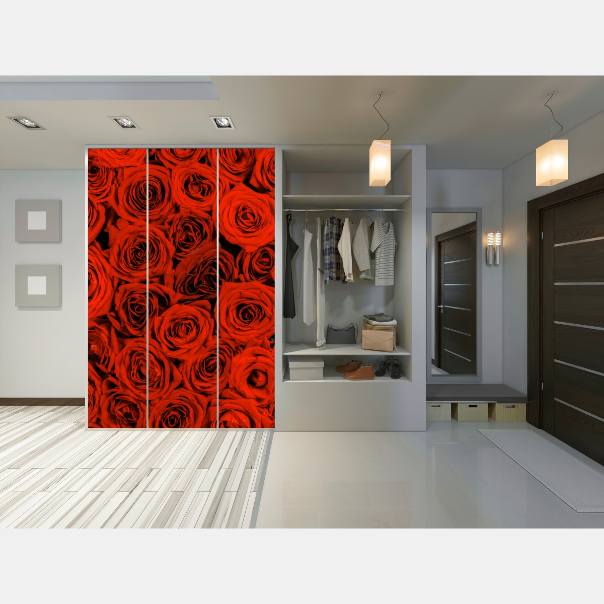 Schrankaufkleber prächtiger strauß roter rosen – Wallnifity® Schrankaufkleber prächtiger strauß roter rosen – Wallnifity®