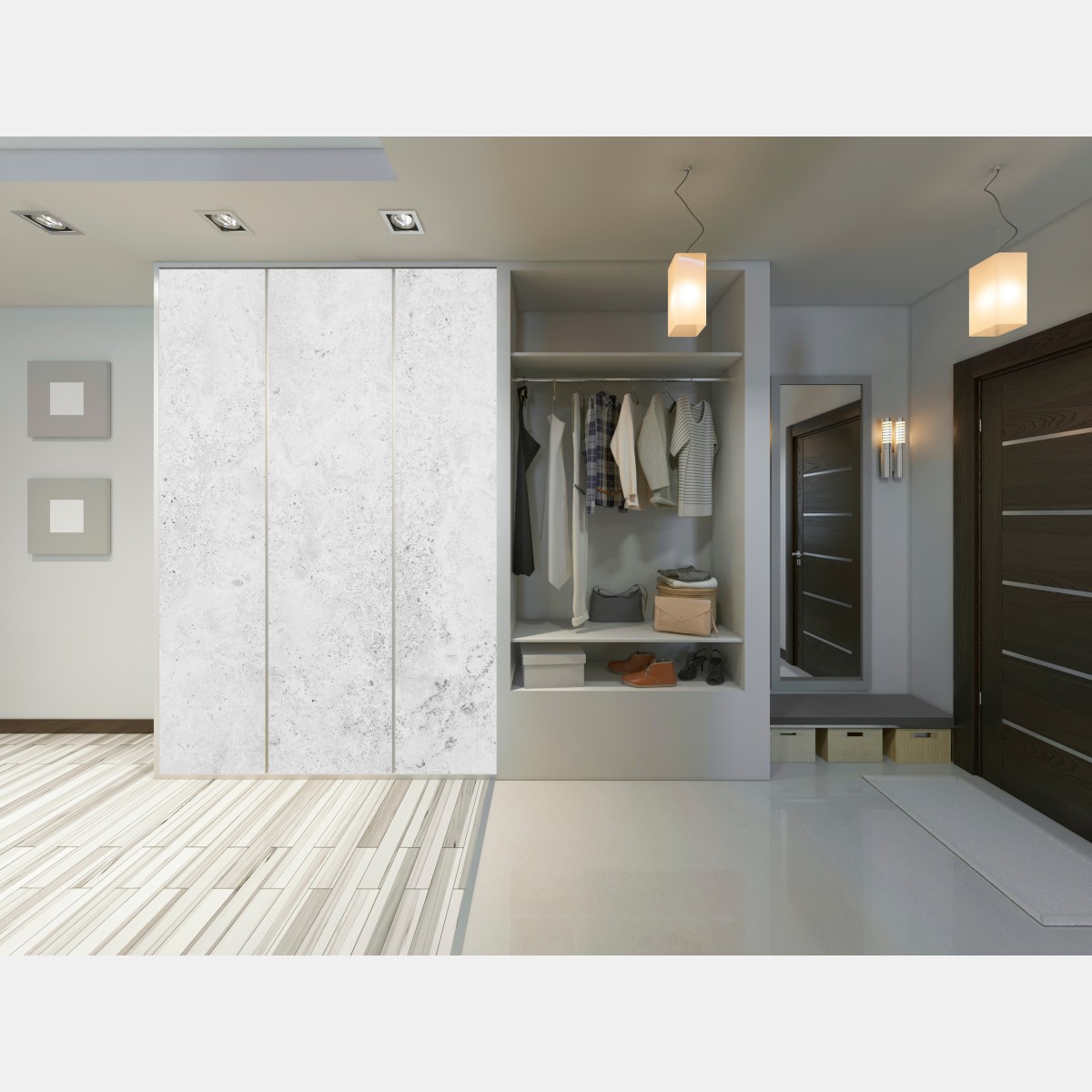 Schrankaufkleber graue betonwand textur – Wallnifity® Schrankaufkleber graue betonwand textur – Wallnifity®