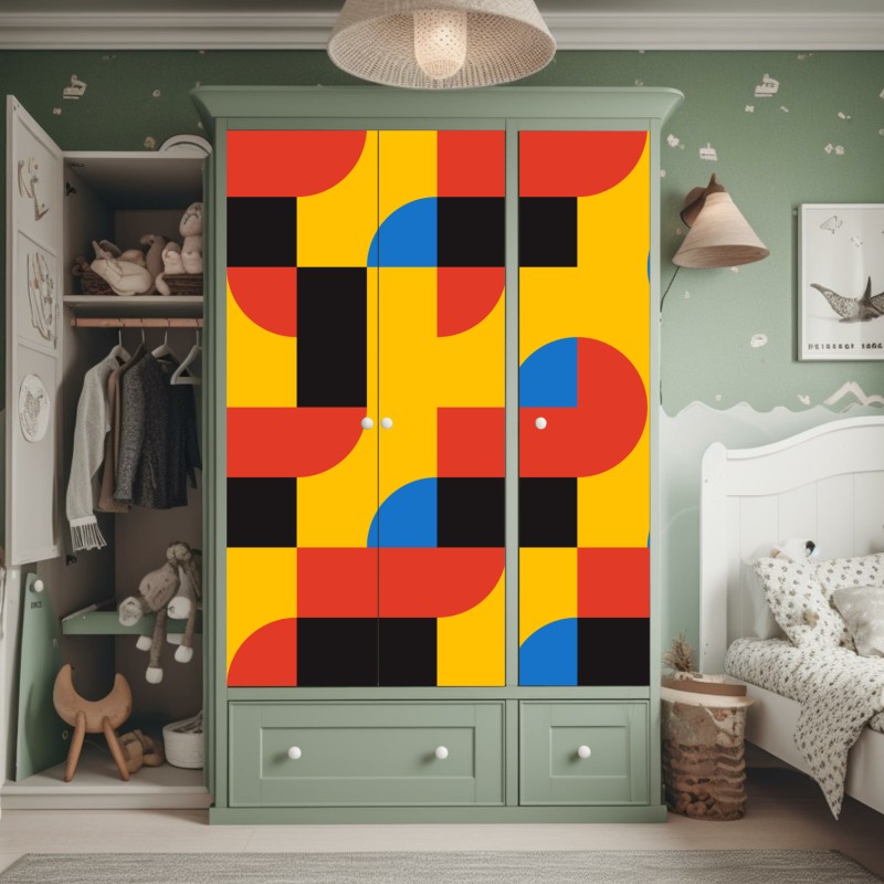 Schrankaufkleber sonnenuntergang an der felsigen küste – Wallnifity®