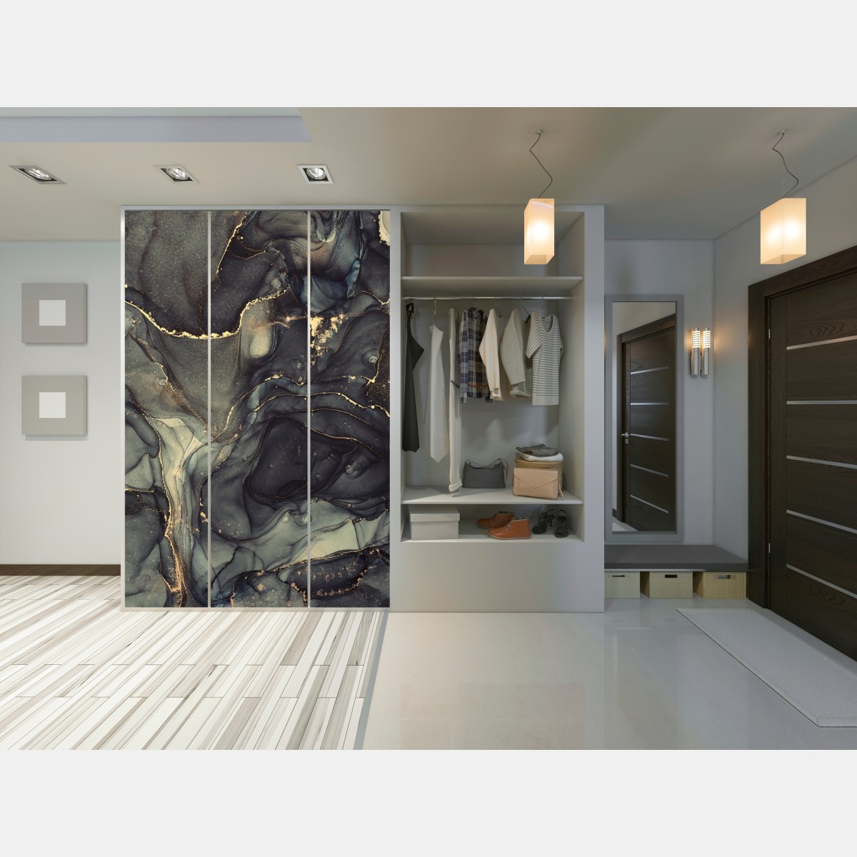 Schrankaufkleber luxuriöse abstrakte alkoholtinten-kunst mit goldenen adern – Wallnifity® Schrankaufkleber luxuriöse abstrakte alkoholtinten-kunst mit goldenen adern – Wallnifity®