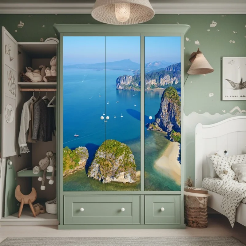 Schrankaufkleber goldener gipfel über alpenbach – Wallnifity®