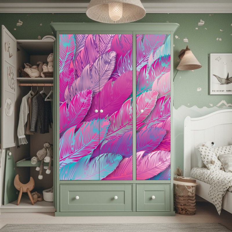 Schrankaufkleber monochromer marmorswirbel – Wallnifity®