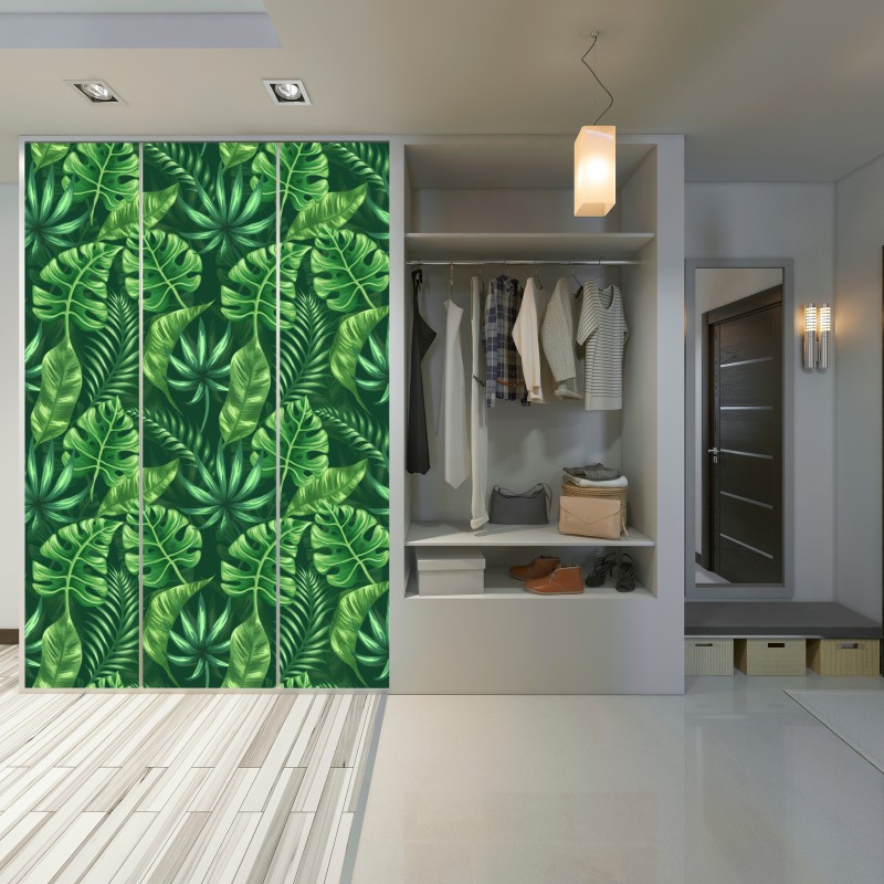 Schrankaufkleber tropisches monstera blattmuster – Wallnifity® Schrankaufkleber tropisches monstera blattmuster – Wallnifity®
