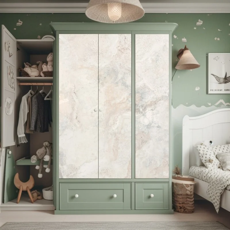 Schrankaufkleber weiche beige marmorstruktur – Wallnifity® Schrankaufkleber weiche beige marmorstruktur – Wallnifity®