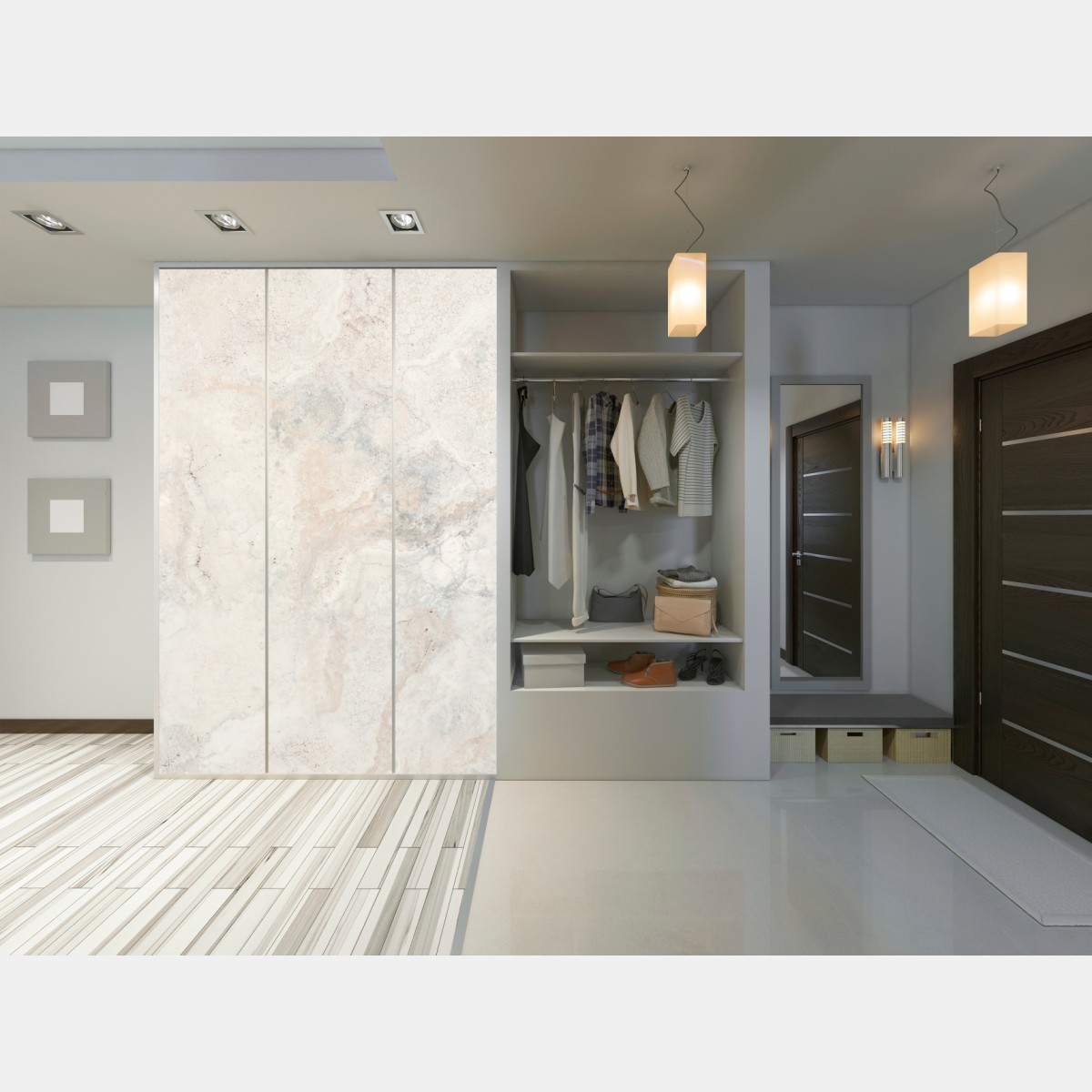 Schrankaufkleber weiche beige marmorstruktur – Wallnifity® Schrankaufkleber weiche beige marmorstruktur – Wallnifity®