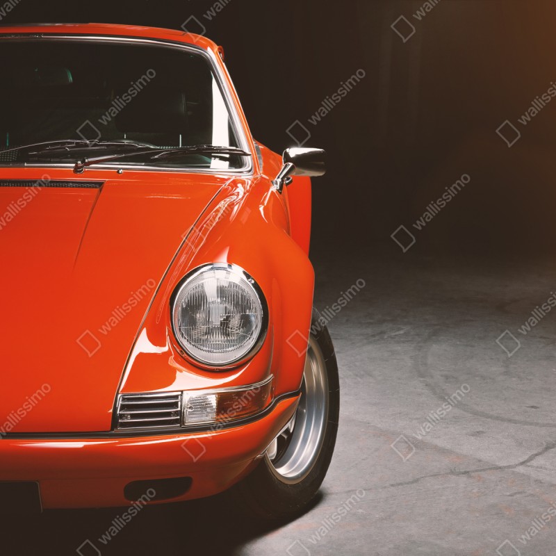 Schrankaufkleber roter oldtimer sportwagen nahaufnahme – Wallnifity® Schrankaufkleber roter oldtimer sportwagen nahaufnahme – Wallnifity®