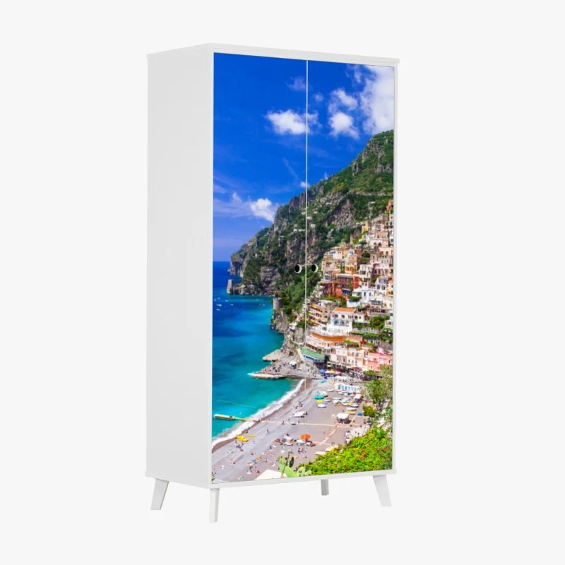Schrankaufkleber sonnige panoramaaufnahme von Positano an der Amalfiküste – Wallnifity® Schrankaufkleber sonnige panoramaaufnahme von Positano an der Amalfiküste – Wallnifity®