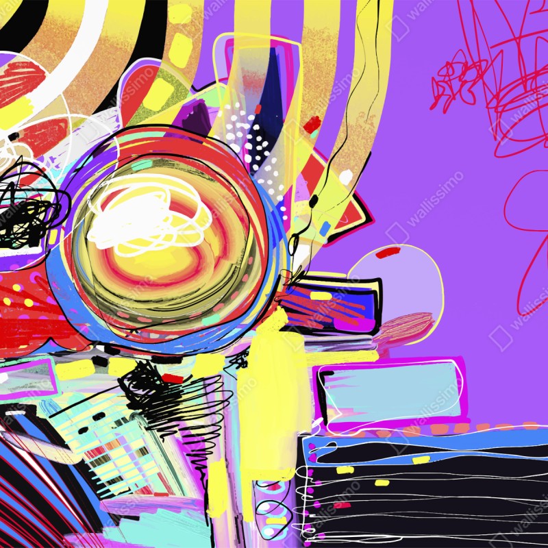 Schrankaufkleber lebendige violette abstrakte komposition – Wallnifity® Schrankaufkleber lebendige violette abstrakte komposition – Wallnifity®