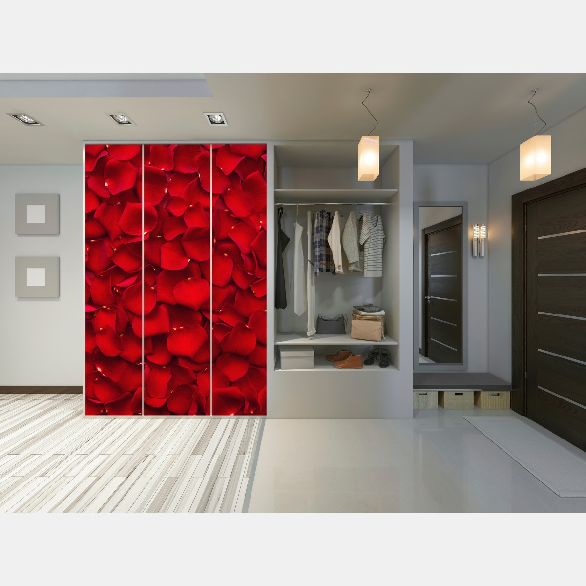 Schrankaufkleber rote rosenblätter hintergrund – Wallnifity® Schrankaufkleber rote rosenblätter hintergrund – Wallnifity®