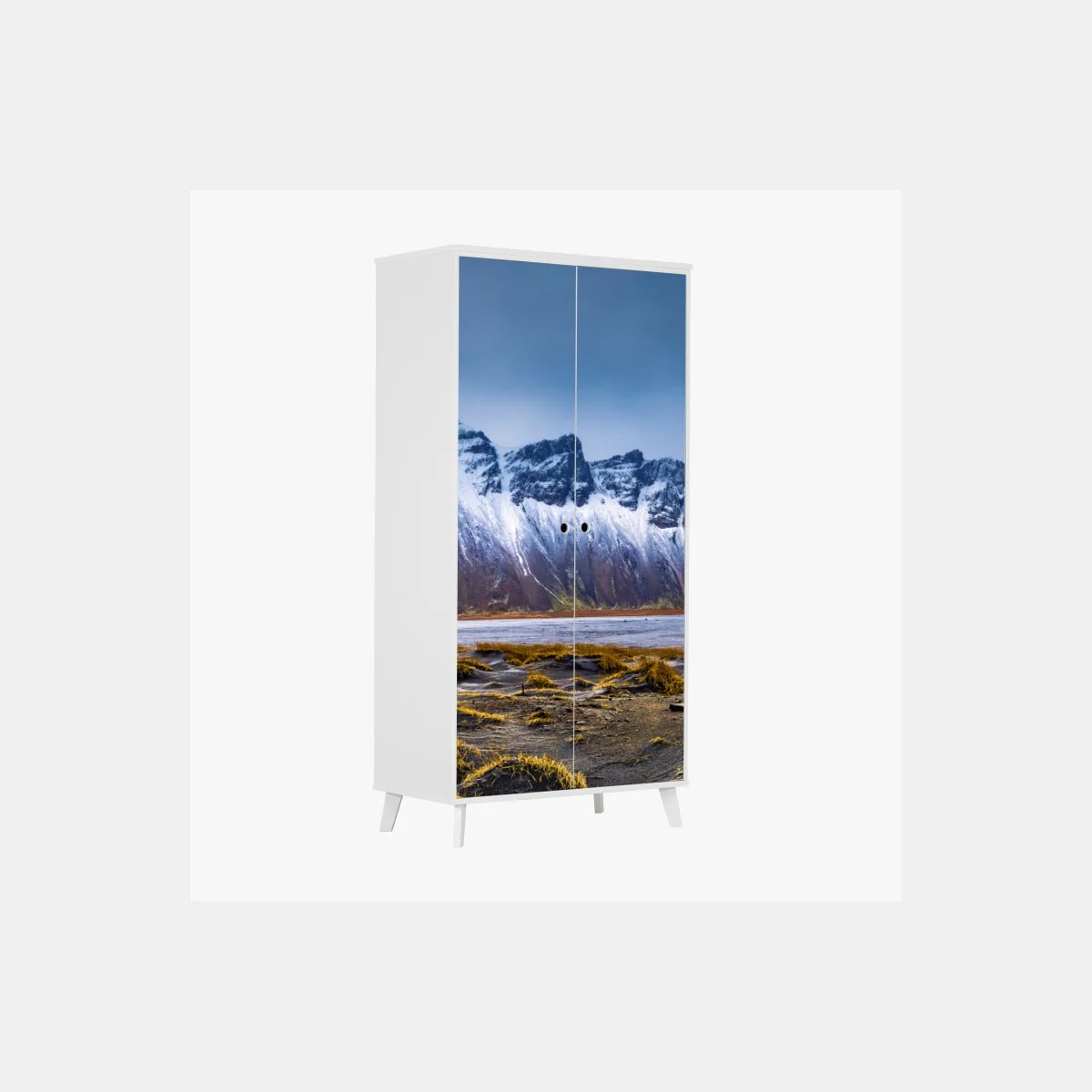 Schrankaufkleber panorama Vestrahorn bei Stokksnes – Wallnifity® Schrankaufkleber panorama Vestrahorn bei Stokksnes – Wallnifity®