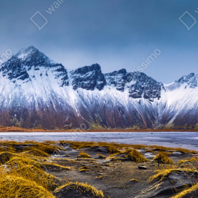 Schrankaufkleber panorama Vestrahorn bei Stokksnes – Wallnifity® Schrankaufkleber panorama Vestrahorn bei Stokksnes – Wallnifity®