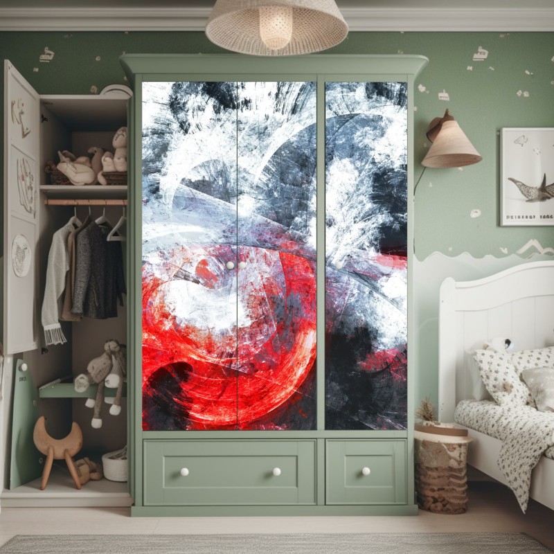 Schrankaufkleber ruhige wolkenlandschaft aus der luft – Wallnifity®