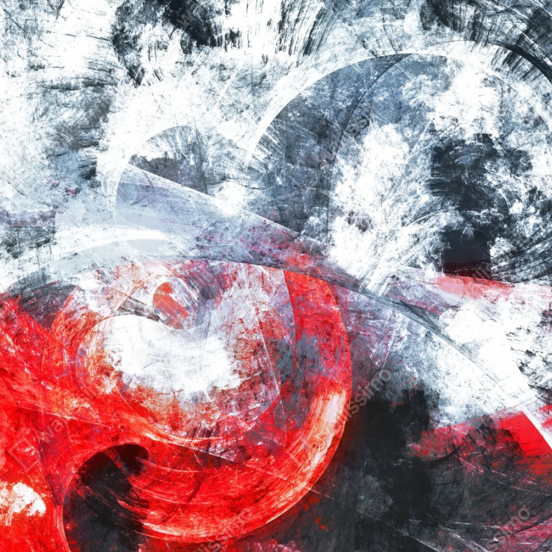 Schrankaufkleber dynamische rote und weiße abstrakte komposition – Wallnifity® Schrankaufkleber dynamische rote und weiße abstrakte komposition – Wallnifity®