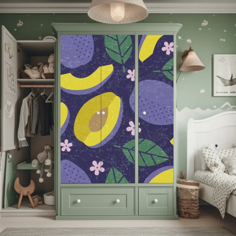 Schrankaufkleber weiche beige marmorstruktur – Wallnifity®