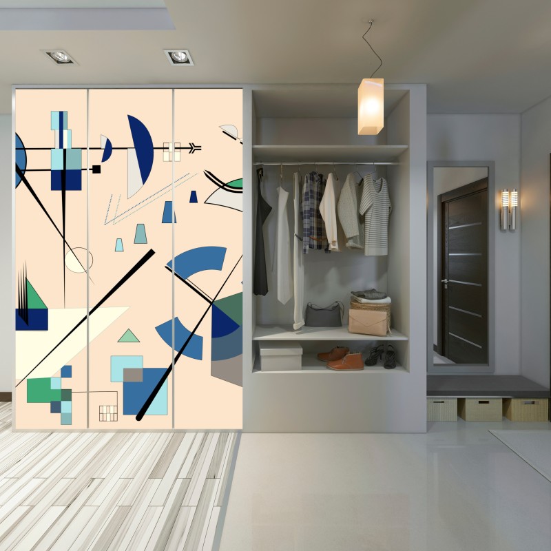 Schrankaufkleber geometrische pastellkomposition – Wallnifity® Schrankaufkleber geometrische pastellkomposition – Wallnifity®