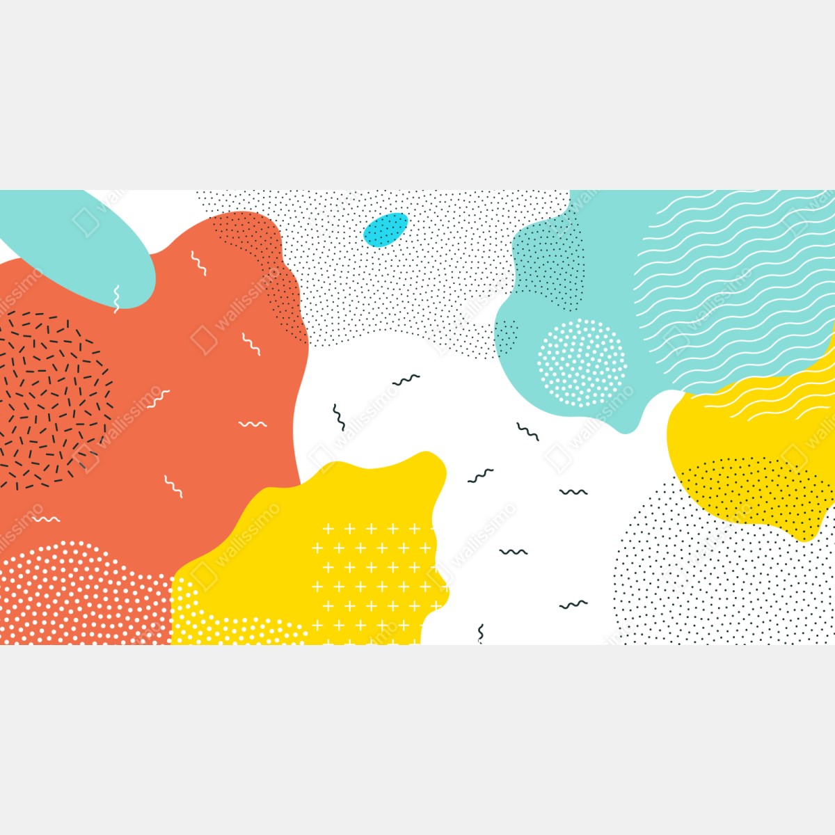 Schrankaufkleber verspielte abstrakte formen in lebendigen farben – Wallnifity® Schrankaufkleber verspielte abstrakte formen in lebendigen farben – Wallnifity®