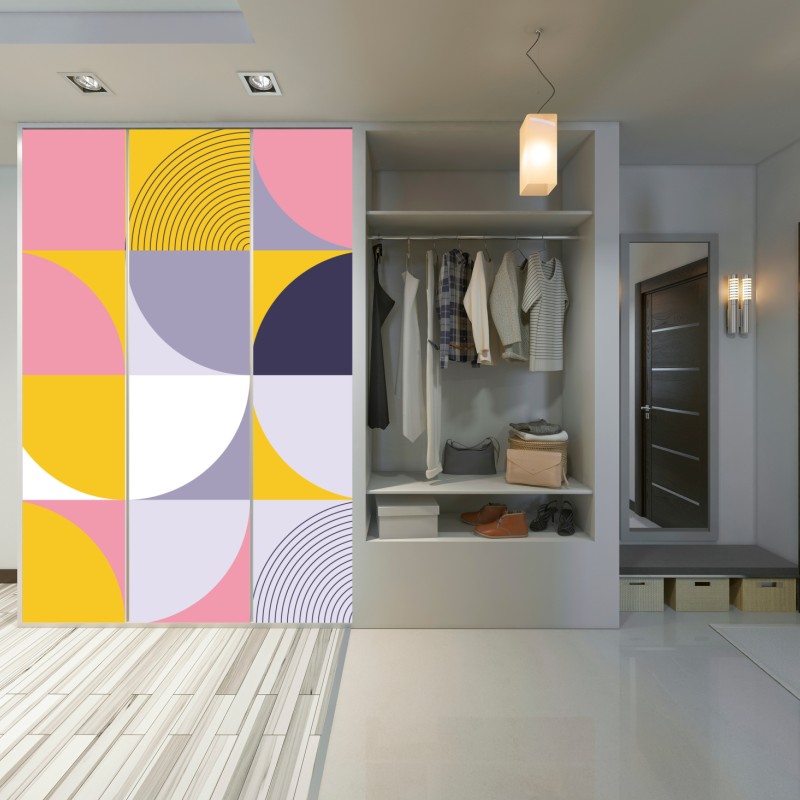 Schrankaufkleber pastell geometrisches muster – Wallnifity® Schrankaufkleber pastell geometrisches muster – Wallnifity®