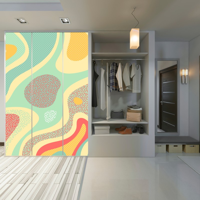 Schrankaufkleber pastelliges organisches abstraktes muster – Wallnifity® Schrankaufkleber pastelliges organisches abstraktes muster – Wallnifity®