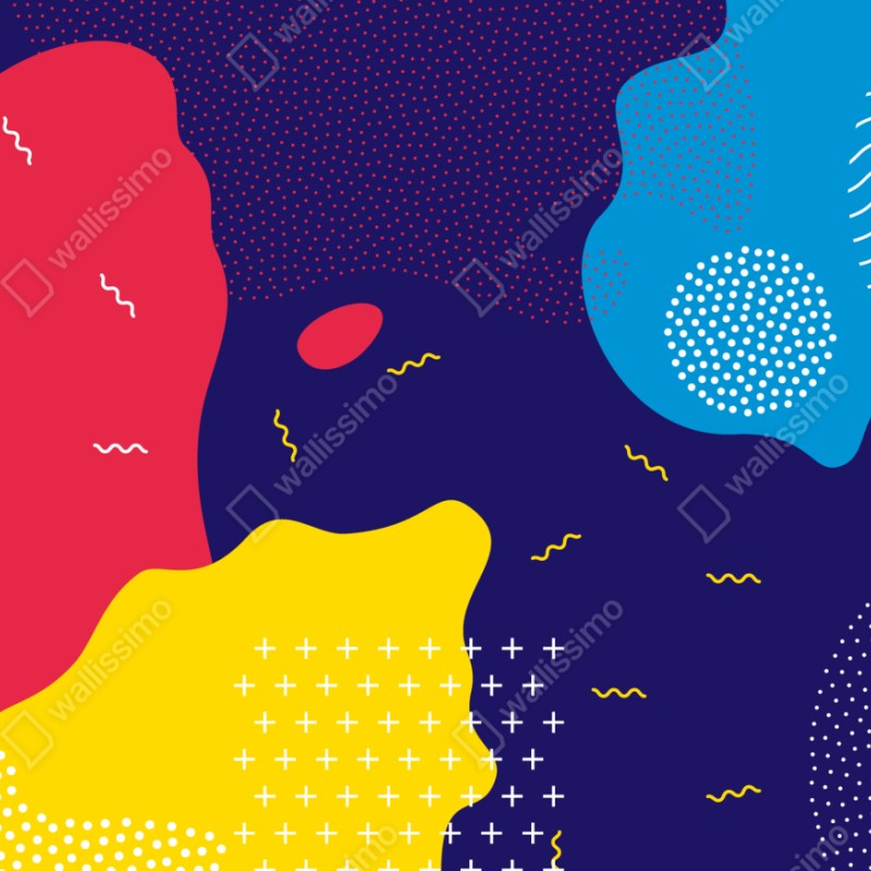 Schrankaufkleber lebhaftes abstraktes formenmuster – Wallnifity® Schrankaufkleber lebhaftes abstraktes formenmuster – Wallnifity®