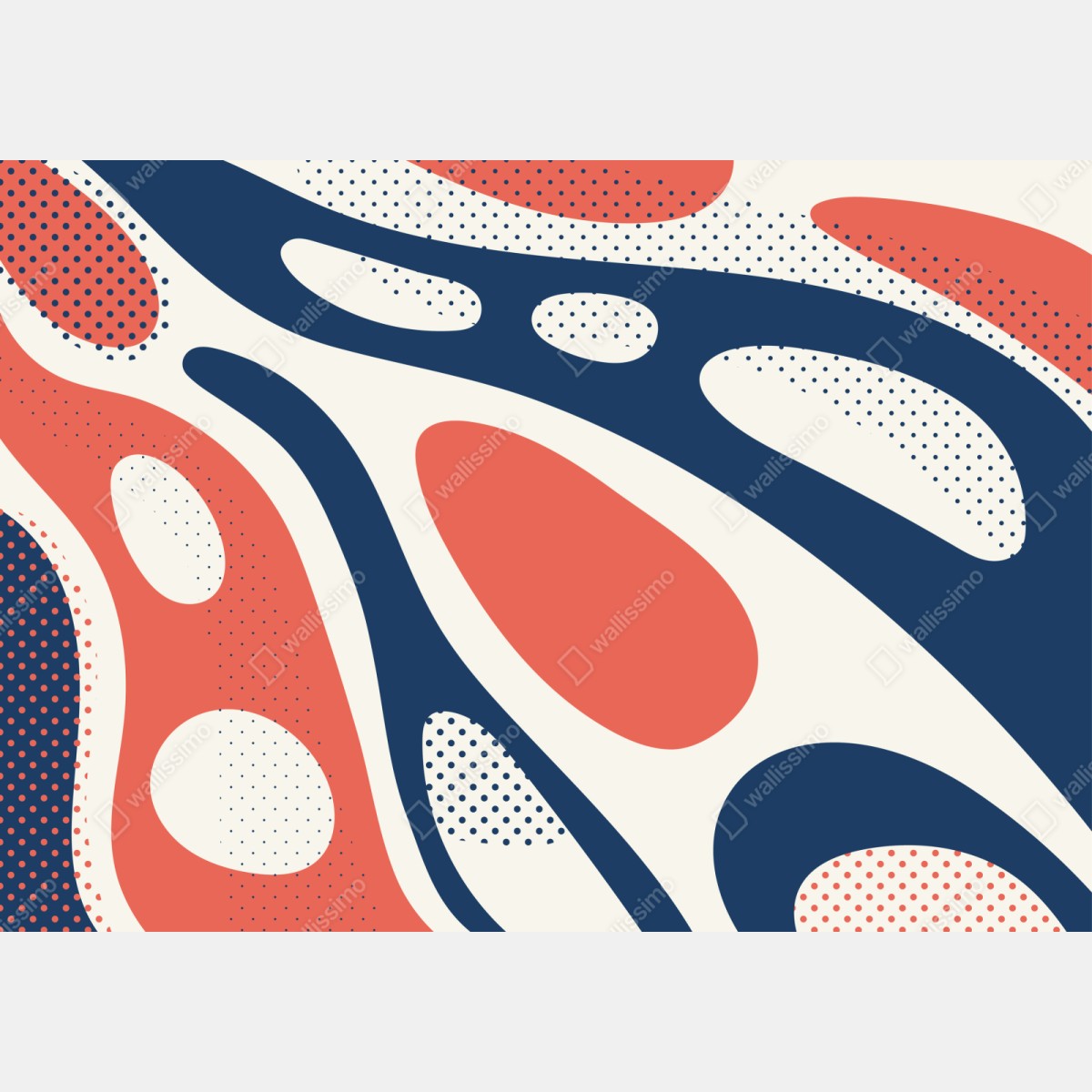 Schrankaufkleber retro korallenrot und marineblau abstraktes muster – Wallnifity® Schrankaufkleber retro korallenrot und marineblau abstraktes muster – Wallnifity®