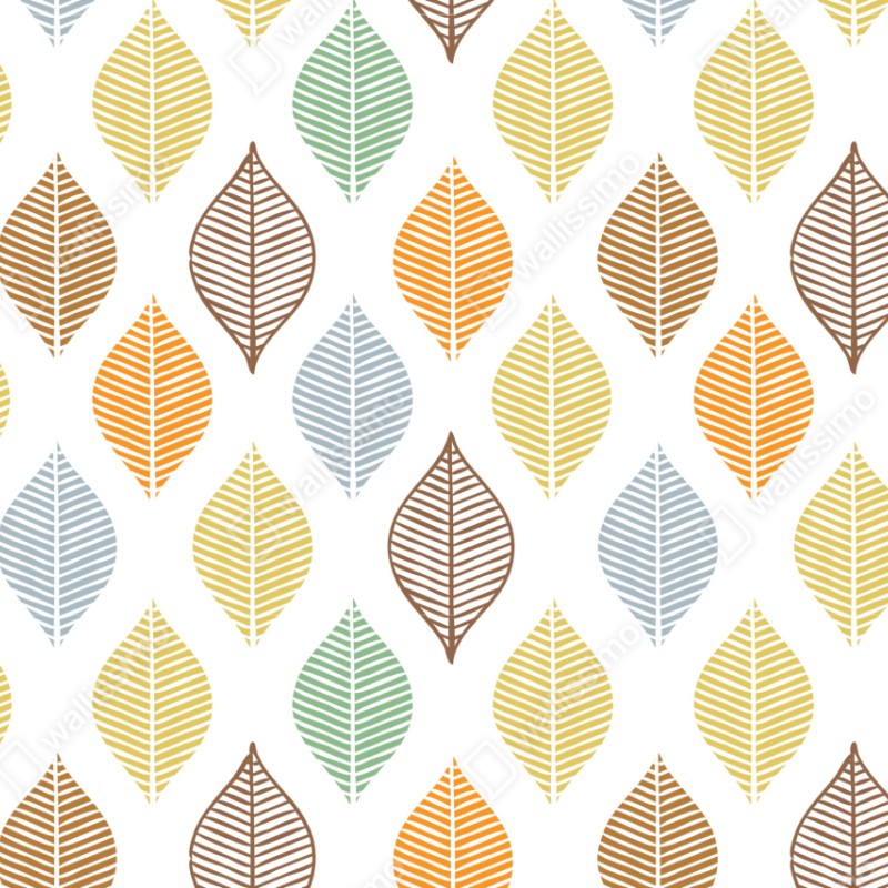 Schrankaufkleber pastelliges blättermuster für die wand – Wallnifity®