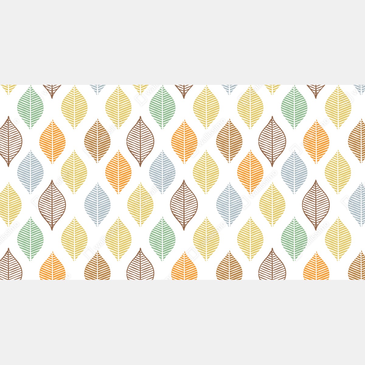 Schrankaufkleber pastelliges blättermuster für die wand – Wallnifity®