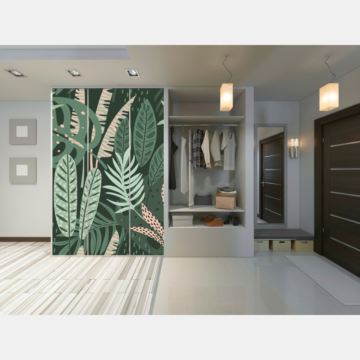 Schrankaufkleber tropisches blattmuster – Wallnifity® Schrankaufkleber tropisches blattmuster – Wallnifity®