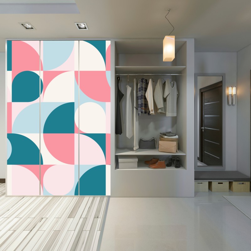 Schrankaufkleber pastell geometrische mosaik – Wallnifity® Schrankaufkleber pastell geometrische mosaik – Wallnifity®