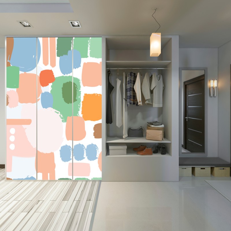 Schrankaufkleber pastell pinselstrich muster – Wallnifity® Schrankaufkleber pastell pinselstrich muster – Wallnifity®